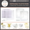 thumbnail image 7 of Ilyapa 50 Pack 6 Inch Disposable Dessert Plates, Plastic Party Sets for 50 Guests, Clear Appetizer and Cake Plates 6", Party & Dinner Accessories, Square, 7 of 7