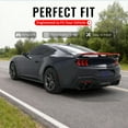 thumbnail image 2 of Ikon Motorsports Rear Trunk Spoiler Compatible with 2024-2026 Ford Mustang, Dark Horse Style Matte Black ABS Plastic Back Lid Spoiler Wing Lip, 2 of 8