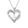 thumbnail image 1 of RYRDWP Ladies Double Heart Diamond Necklace With 26 English Letters Couple Necklace, 1 of 2
