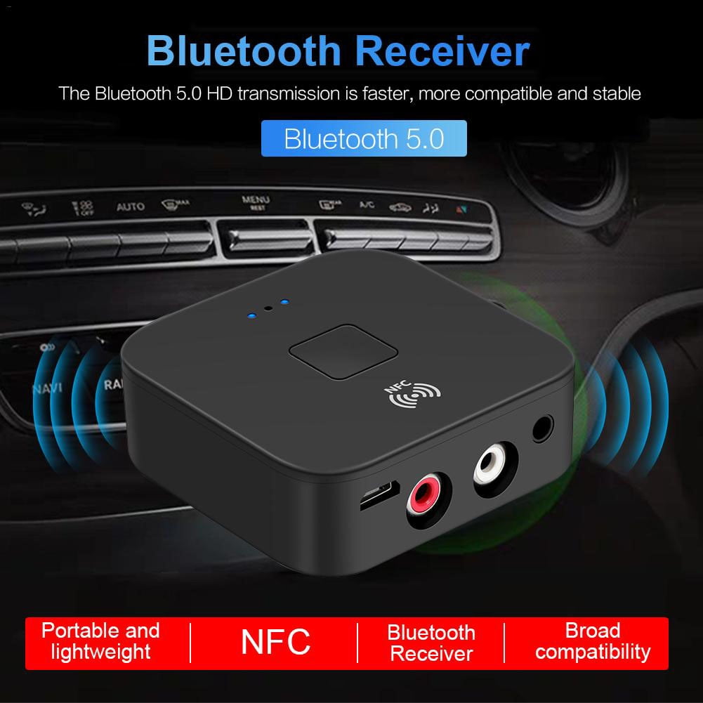 vuilnis onvergeeflijk Millimeter HiMiss Bluetooth 5.0 Audio Receiver Wireless Transmitter NFC Car Wireless  Speaker Adapter 3.5mm AUX+2 RCA - Walmart.com
