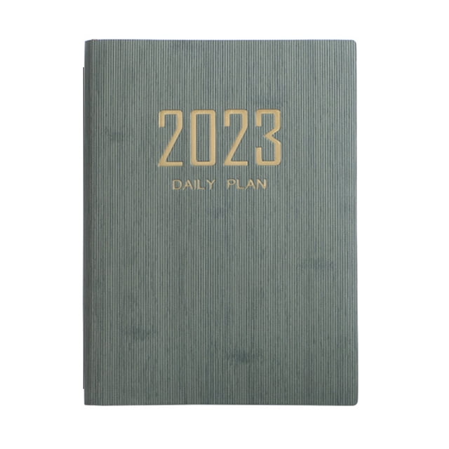 Xihbxyly Planificador 2023, Tapa Blanda de Piel Sintética, Calendario de 12 Meses, Programación Semanal, Diseño Portátil para Viajes, Seguimiento Anual, Decoración Elegante, Tamaño 208 X 145 Mm