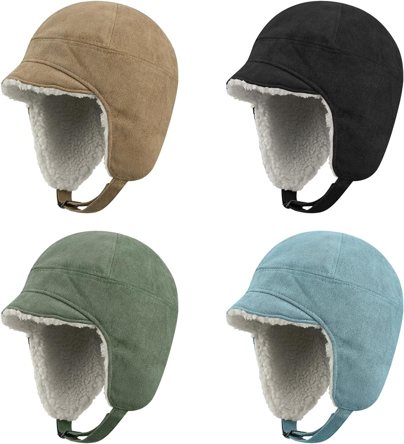 YooGuoGuo Winter Hat with Soft Short Brim Russian Trapper Hat Winter Trooper Hat Ear Flaps Ushanka Snow Skiing Eskimo Hat Cap