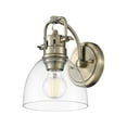 thumbnail image 2 of Yep by Golden Lighting Duncan 1-light Vanity in Aged Brass and Clear Glass, 2 of 4