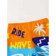 thumbnail image 4 of Boys Cartoon Dinosaur "Ride The Wave" Color Block Swimming Suit Swimming Trunks & Tops & Cap Casual Kids Clothes, 4 of 5