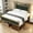 Green, variant on MARQUESSIA Tall Bed Frame Full with Upholstered Headboard and LED Lights Victorian Vintage 20" Under Bed Storage Heavy Duty Metal Slats & Noise Free Black
