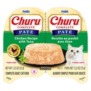 INABA Churu Complete Pate Wet Cat Food with Fish Oil, 1.23oz. per Serving, 2 Servings, Chicken Recipe with Tuna