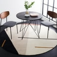thumbnail image 2 of SAFAVIEH Fifth Avenue Dawa Abstract Area Rug, Ivory/Black, 8' x 8' Round, 2 of 8