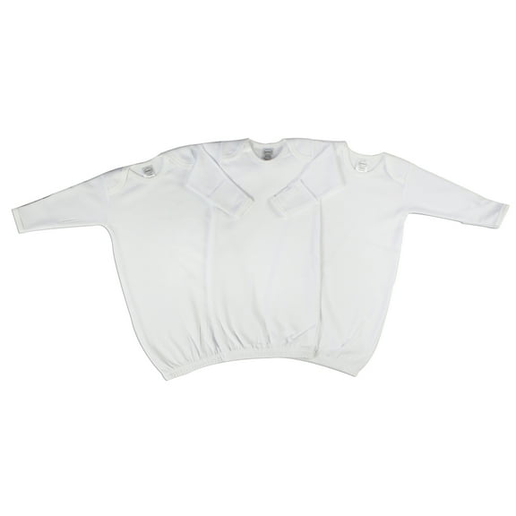 Bambini White Sleep Gowns, 3pk (Baby Boys Or Baby Girls, Unisex)