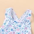 thumbnail image 3 of Happy Town Toddler Baby Girl Beach Bathing Suit Floral Sleeveless One-Piece Swimsuit With Bowknot, 3 of 7