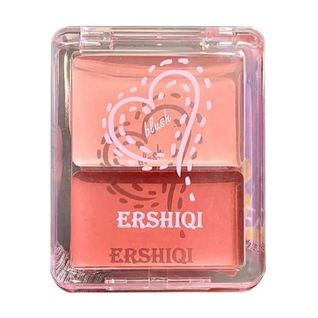 2 Color Liquid Blush Cream & Highlight Contour Makeup Palette, Silky Smooth Long-Lasting Formula for Rosy Complexion, Botanical Extract, Gentle Matte Finish