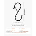 thumbnail image 3 of 36-Piece Metal S Hooks with Locking Buckle – Supports 39.68 lbs – Heavy Duty Hooks for Hanging Plants, Tools, Lights & More, 3 of 11