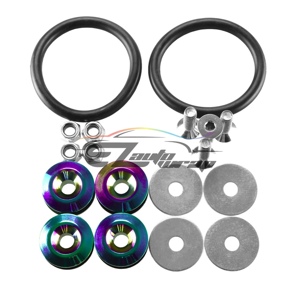 JDM Neo Chrome Bumper Quick Release Fasteners For Car Bumpers Trunk