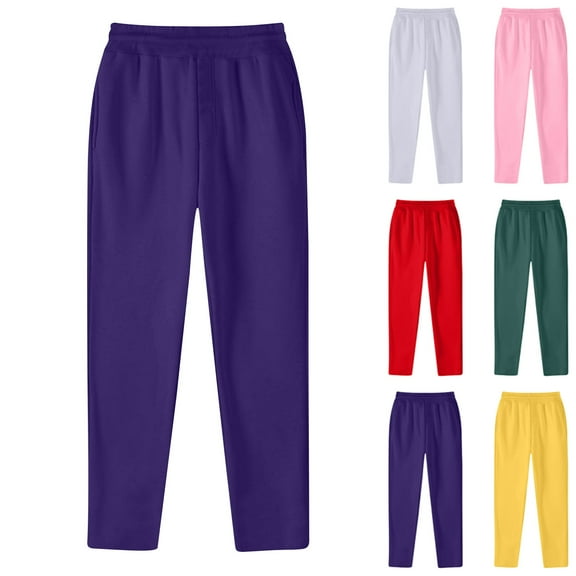 Hinvhai Men's Sweat Elastic Waist Golf Pants Stretch Relaxed Fit Pull on No Belt Loops Casual Dress Pants with Pockets Yellow 10(XL)