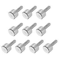 10 Pcs M3 x 10mm Flat Knurled Head Thumb Screws for Electronic, Machine