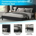 thumbnail image 4 of Flash Furniture Addison Fabric Upholstered Platform Bed, Charcoal, King, 4 of 12