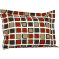 thumbnail image 3 of Houndstooth Multi Color Brown Tan Red Polka Dot Geometric Squares Cotton 10 Piece Queen Reversable Quilt Bedding Set by Cotton Tale Designs, 3 of 8