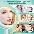 thumbnail image 4 of BBeauty Planet Lighted Makeup Mirror, 20X/1X Magnification, Double-Sided, Touch Switch, 3-Color Light, 8.8-Inch, 4 of 9