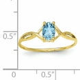 thumbnail image 4 of Primal Gold 10 Karat Yellow Gold Genuine Blue Topaz Birthstone Ring, 4 of 7