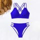 thumbnail image 1 of Trajes de baño para mujer, Trajes de baño para mujer, Conjunto de moda para mujer, Traje de baño de dos piezas de color liso, Traje de baño de tirantes para mujer, 1 of 4