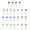 Red, Orange, Black, Green, Blue, variant on Qumonin 25Pcs Precision Tip Applicator Bottles for Acrylic Paint & Glue Storage