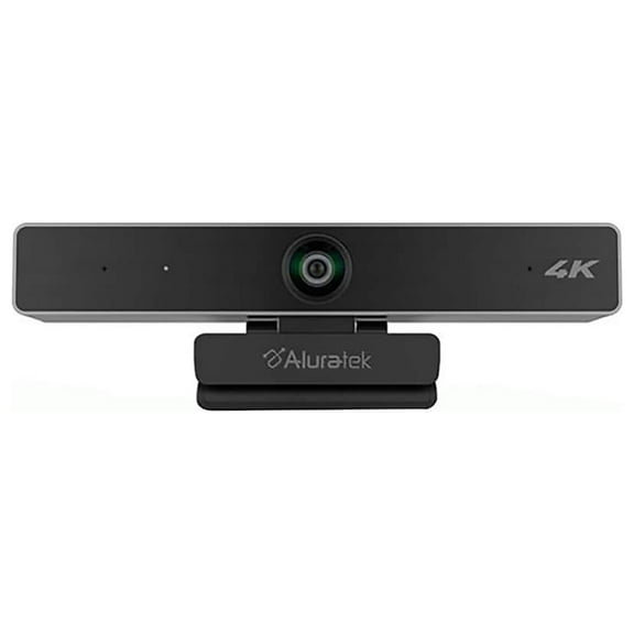 Aluratek 4K Ultra HD USB Webcam w/ 5X Digital Zoom, Dual Stereo Mics