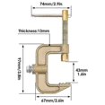 thumbnail image 4 of Welding Ground Clamp, 500a Current G-type Solid Brass Ground Clamp, 43mm Width For Tig Mig Welders, 4 of 4