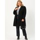 thumbnail image 3 of Women's Plus Size Winter Coats Elegant Notched Lapel Single Breasted Trench Coat Black 1X, 3 of 7