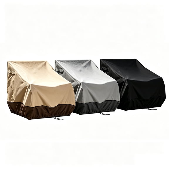 Hyknon Patio Chair Covers Waterproof, UV & Wind & Dust Resistant Outdoor Furniture Protector Covers, 38.5" Wx35" Dx31.1" H Gray Lawn Seat Cover