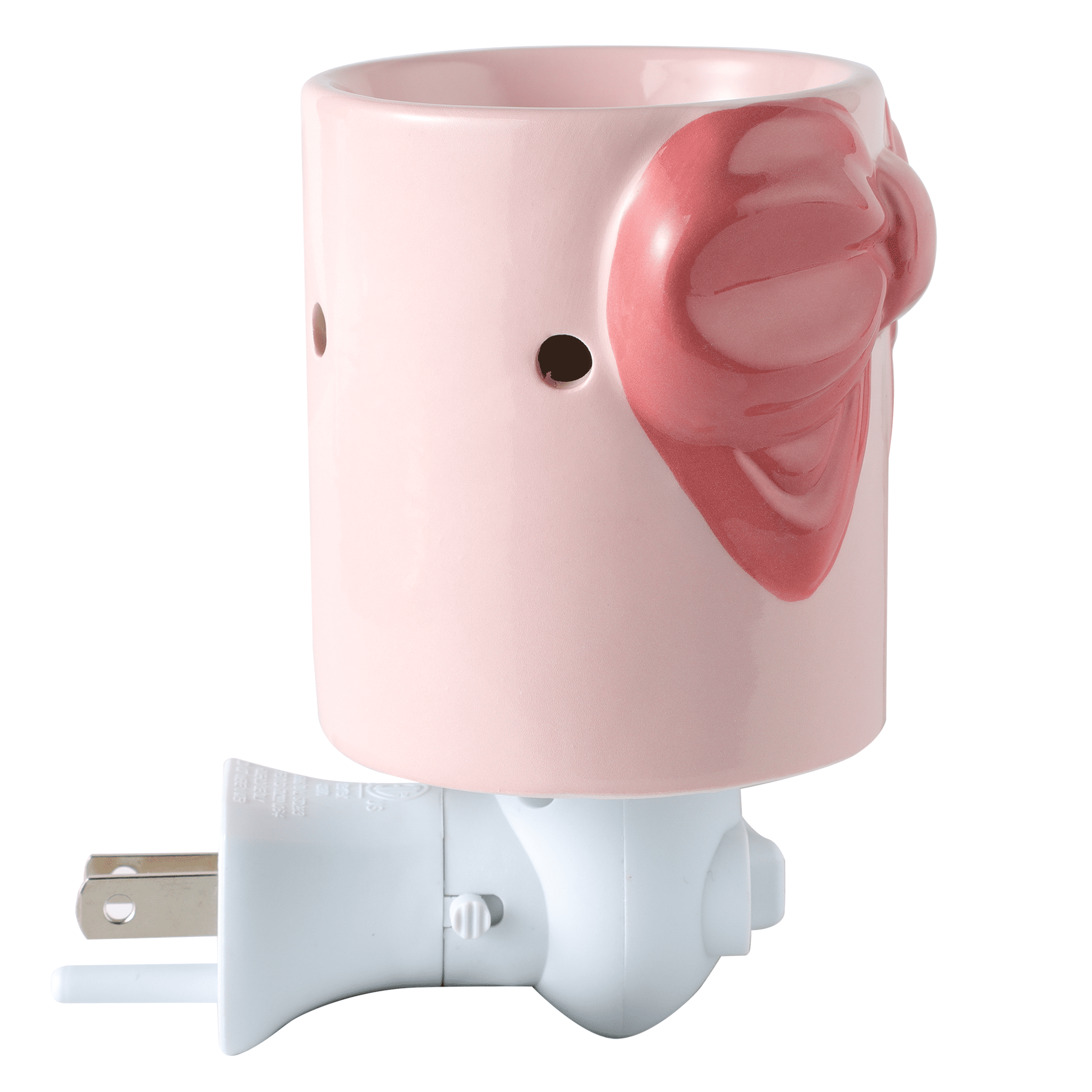 Mainstays Pink Bow Plug-In Wax Melt Warmer with LED Light