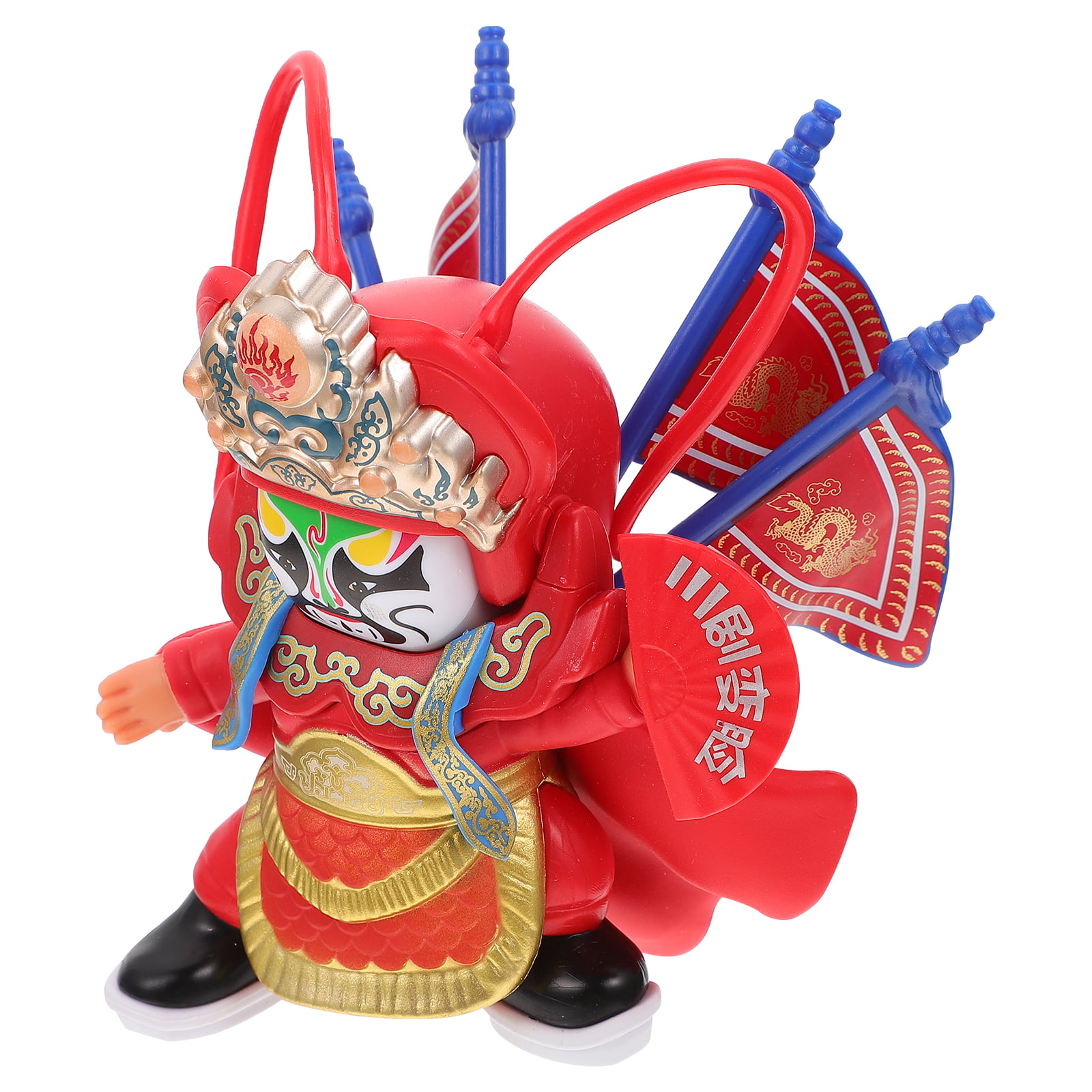 Toyvian Chinese Features Peking Opera Face Doll Electric Toy Dolls Figurine Childrens Creative Memorial Gifts Without Battery