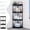 🔥 Black_Hot#3110, variant on Bathroom Corner Storage Rack | 3-Tier Shelves | Standing Floor Organizer | Removable Rolling Design | Hollow Drainage | Guardrail | Plastic & Stainless Steel | 32.28x14.17in | 1 Pack | Space Saver