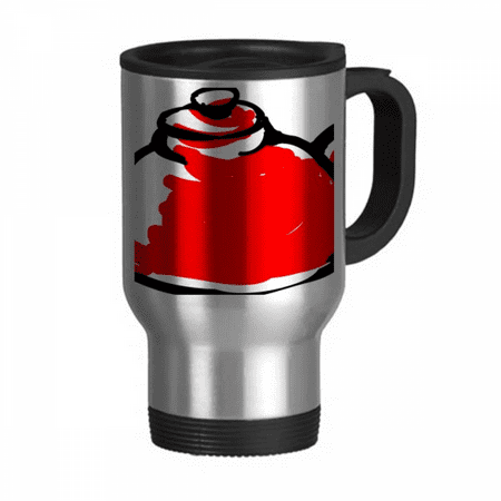 

China Chinese Teapot Traditional Pattern Travel Mug Flip Lid Stainless Steel Cup Car Tumbler Thermos