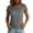 Gray(Womens Tops), variant on Short Sleeve Tops for Women Scoop Neck Cotton Linen Casual Summer Relaxed Fit Blouses with Side Slits
