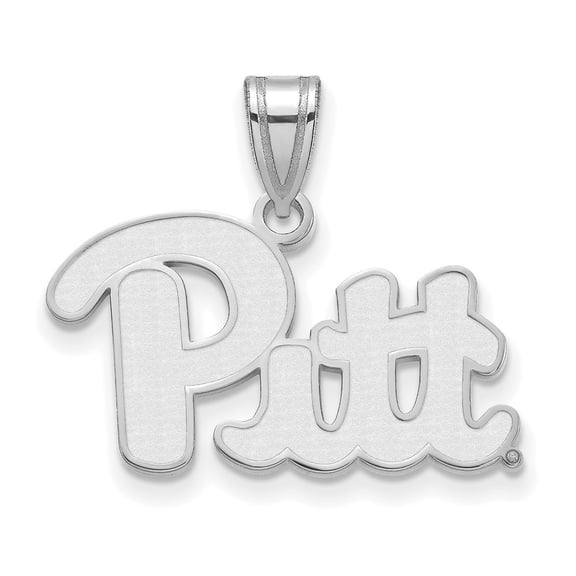 Sterling Silver LogoArt University of Pittsburgh Medium Pendant Charm