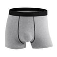 thumbnail image 5 of EOYWHK Cotton Boxer Briefs for Men Big and Tall Stretch Underwear Mid Rise Seamless Flat Elastic Waist Underwear ,L-8XL, 5 of 7