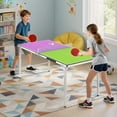 thumbnail image 3 of 5ft Table Tennis Table, SEGMART Foldable Ping Pong Table with Net, 2 Ping Pong Paddles, 3 Balls for Adults and Kids, Portable Game Table for Indoor Outdoor Games, 3 of 17