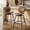 Brown, variant on Spruce & Spring Swivel Upholstered Bar Stool with Back, Metal Frame Counter Height Stool with Footrest for Kitchen Island Dining, Boucle Fabric, Set of 2, Cream