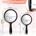 thumbnail image 4 of pitrice 2x Easy To Carry Handheld Mirror Clear And Convenient Wide Application Magnifying Mirror With Handle black 1Set, 4 of 6