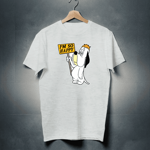 Droopy Dog im so happy T-shirt Black Funny Unisex S to 5XL JJ3566Model