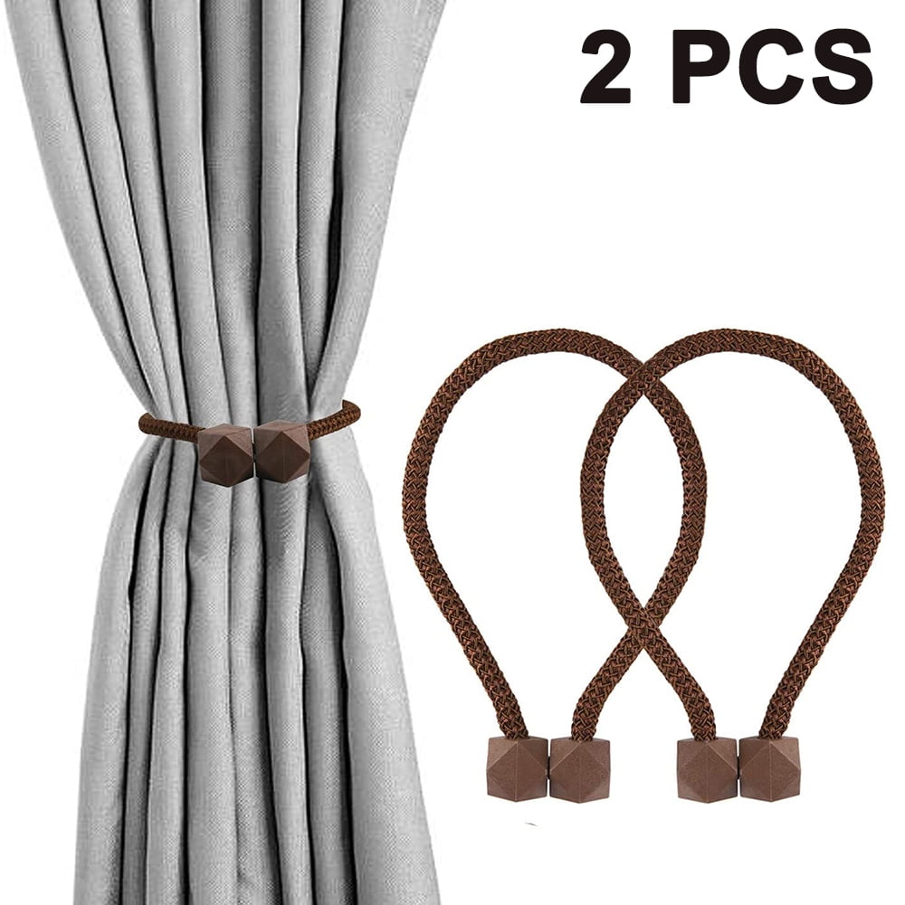 Details about   Pair Window Tieback Magnetic Curtain Clips Ball Tie Backs Buckle Holder Tie Back 