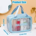 thumbnail image 2 of Portable Travel Cosmetic Toiletry Bag with Handle, Matte Translucent Organizer for Toiletries & Daily Accessories, 2 of 5