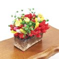 thumbnail image 4 of Planta en miniatura con flores artificiales para casa de muñecas 1/12, 4 of 5