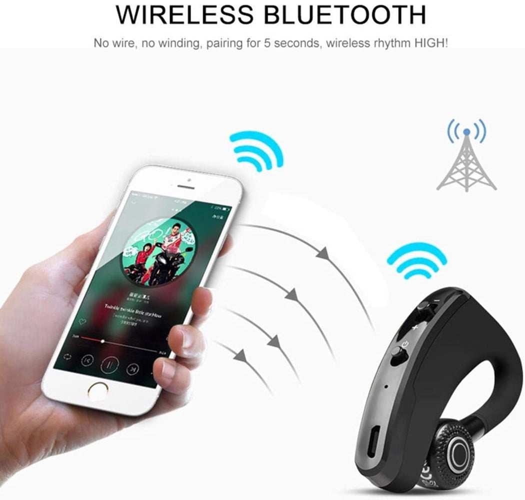 Bluetooth Headset, Wireless Earpiece V4.1 Ultralight Hands Free Business Earphone with Mic for Business/Office/Driving