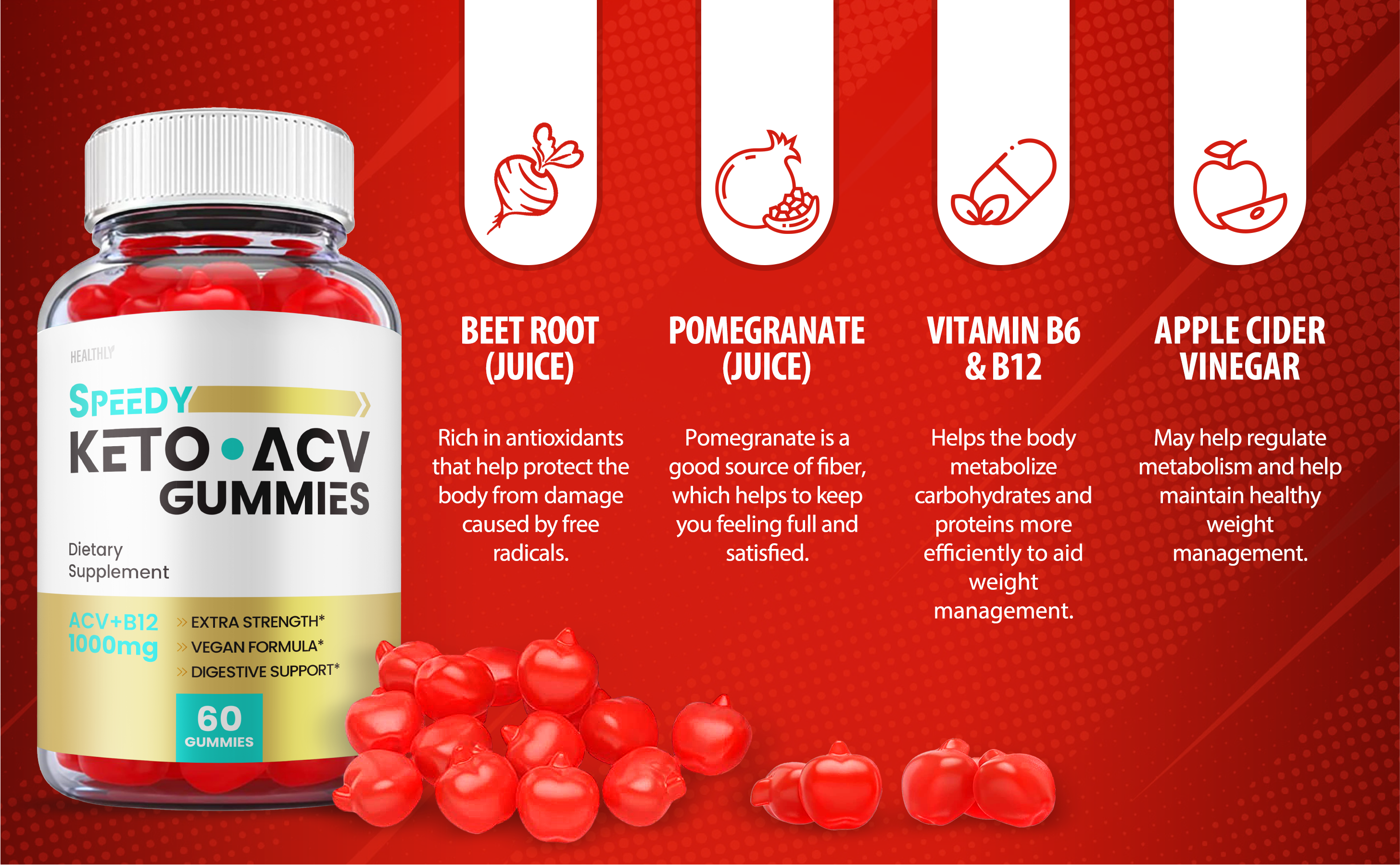 Speedy Keto ACV Gummies, Advanced Weight Loss Support with Apple Cider ...