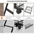 thumbnail image 6 of VINGLI Metal Twin/Full/Drawers Bunk Bed with Flat Rungs Black/Brown, 6 of 9