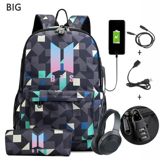 Mochila de bts con cargador hotsell