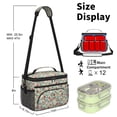 thumbnail image 6 of Lunch Box Pioneer Flower Floral Print Pattern Insulated Lunch Bag for Women Men,Medium Leakproof Lunchbox Cooler Bag Adjustable Strap,10 X 6.7 X 8 Inches, 6 of 6