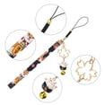 thumbnail image 4 of Japanese Style Accessories Lucky Cat Pendant Phone Strap Lanyard Hang Rope Bells Lucky Cat Bell Sakura Phone Lanyard Phone Strap Lanyard Keychain Wrist Rope Anti-lost Lanyard BLACK, 4 of 8