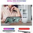 thumbnail image 4 of Compatible with iPhone 13 Case,with 360 Ring Holder Kickstand Card case, Armor Military Grade Protection Hybrid Silicone TPU PC Rugged Case, Magnetic with Car Mount Phone Cover,Darkgreen, 4 of 8