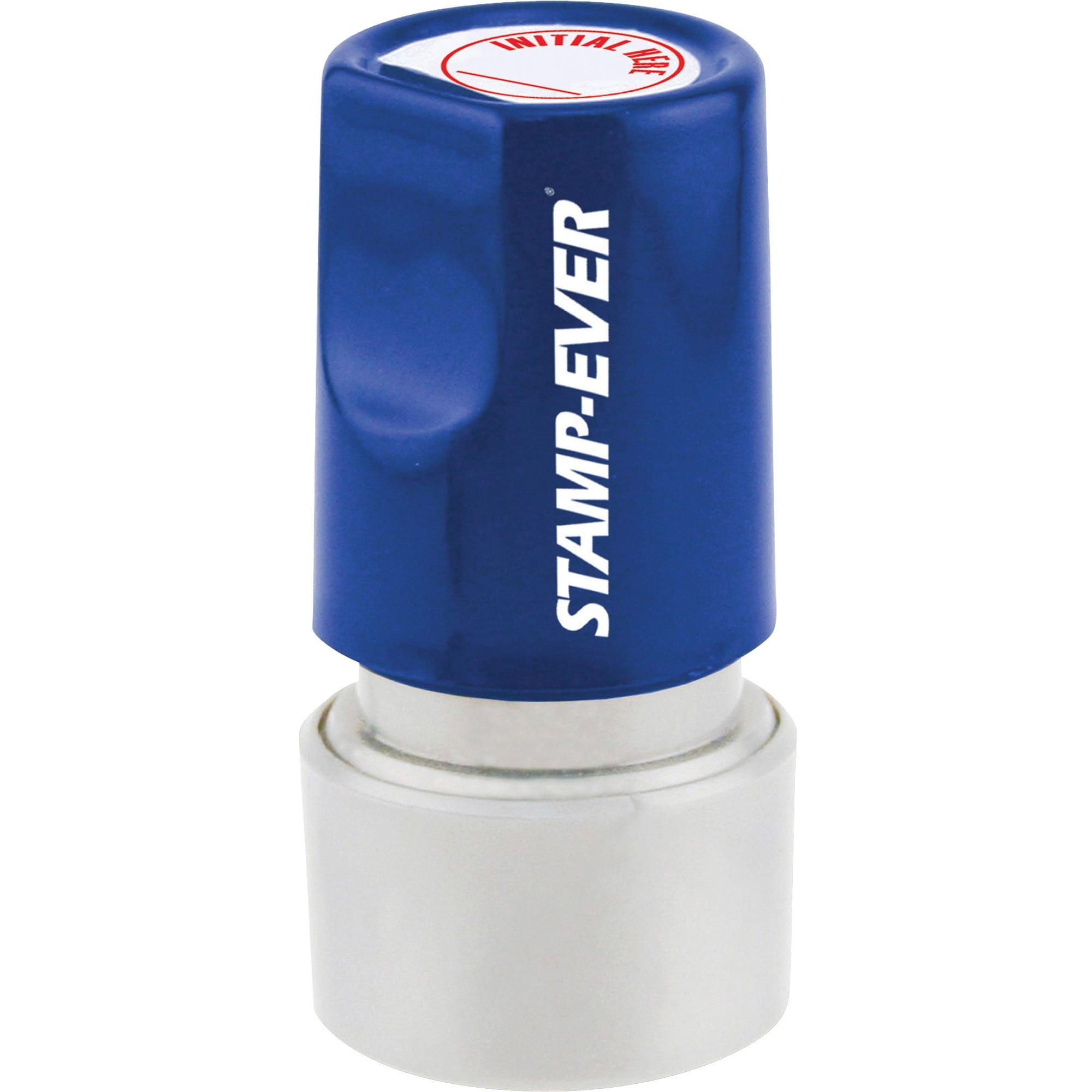 Stamp-Ever, USS5975, Pre-inked Initial Here Round Stamp, 1 Each